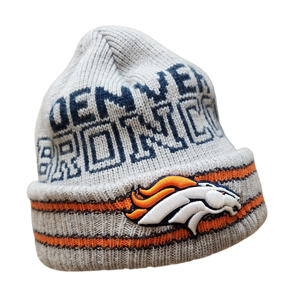 Denver Broncos New Era Gray Knit Beanie Like New NFL Football